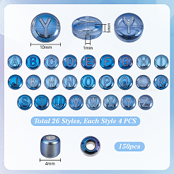 104Pcs 26 Styles Electroplated Glass Beads&nbsp;GLAA-PH0003-97A