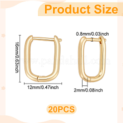10 Pairs Brass Huggie Hoop Earrings&nbsp;EJEW-UN0003-03