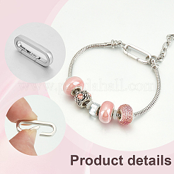 2Pcs 2 Colors 925 Sterling Silver Spring Gate Rings&nbsp;STER-BBC0008-02