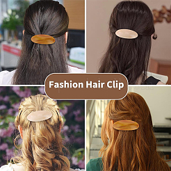 樹脂と鉄のヘアバレッタ2色2個  ミックスカラー  33.5~86x33.5~87x19~25mm  1個/スタイル&nbsp;PHAR-WR0001-07