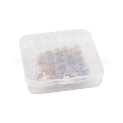 32Pcs 7 Colors Handmade Gold Sand Lampwork Beads&nbsp;LAMP-FS0001-30