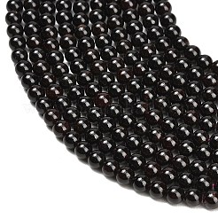 天然石ガーネットビーズ連売り  スムーズなラウンド  5mm  穴：0.8mm  約78個/連  15.35~15.47''（39~39.3センチメートル）&nbsp;GG-CBAADF1-01A