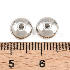 真鍮ビーズ  ロンデル  ラックめっき  長持ちメッキ  鉛フリー＆カドミウムフリー  プラチナ  7.5x4mm  穴：1.4mm&nbsp;KK-CBA78C7-28A-P