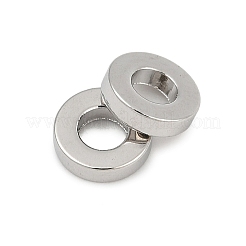 真鍮製スペーサービーズ  ラウンド  プラチナメッキ  6x1.5mm  穴：3mm&nbsp;KK-D375-01P