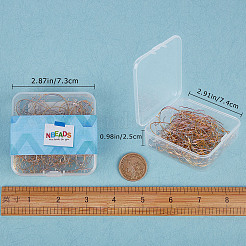 真鍮製イヤリング金具キット  ピアスフックとフレンチフックピアスの検索  DIYイヤリング用  プラチナ·ゴールデン  160個/箱&nbsp;KK-SC0001-33