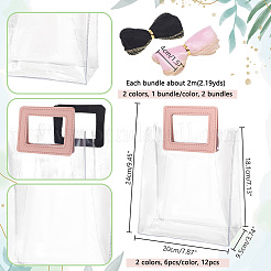 12Pcs 2 Colors PVC Plastic Gift Bags&nbsp;ABAG-NB0002-07