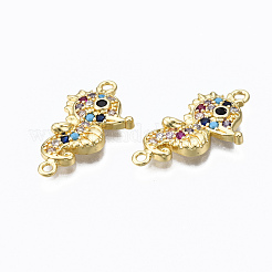 Brass Micro Pave Cubic Zirconia Links Connectors&nbsp;ZIRC-N039-114A-NF