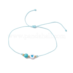 Nylon Braided Bead Adjustable Anklets&nbsp;AJEW-AN00605