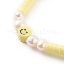 Handmade Polymer Clay Heishi Beaded Stretch Bracelets&nbsp;BJEW-JB06143