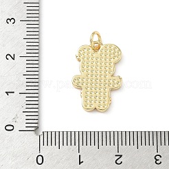 真鍮製エナメルペンダント  クマ  丸カン付き  鉛フリー＆カドミウムフリー  長持ちメッキ  18KGP本金メッキ  ラックめっき  オレンジ  19x13x2mm  穴：3.5mm&nbsp;KK-L239-008G