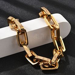 304 Stainless Steel Link Chain Bracelets for Women Men&nbsp;BJEW-A031-06G