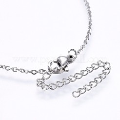 Brass Micro Pave Cubic Zirconia Pendant Necklaces&nbsp;NJEW-H486-19P