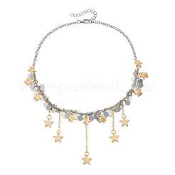 Alloy Star Coin Tassel Choker Necklaces for Women&nbsp;WGB030C-01