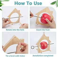 Wooden Bird Feeder&nbsp;AJEW-FG0004-81C