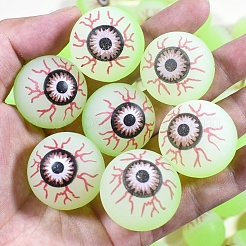 蓄光人工プラスチック弾むボール  暗闇で光る目玉  ハロウィーンのいたずら小道具の装飾用  カラフル  30mm&nbsp;LUMI-PW0004-059