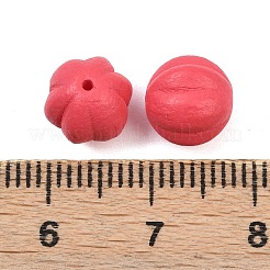 チェコ産プレスガラスビーズ  カボチャ  濃いピンク  8.5mm  穴：1mm  約333個/袋&nbsp;GLAA-I061-10