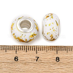 Opaque Resin Rondelle European Beads&nbsp;RESI-Z046-01