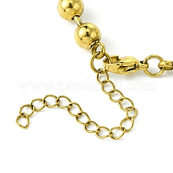 Ion Plating(IP) 304 Stainless Steel Bead Necklaces for Men Women&nbsp;NJEW-C053-05A-G