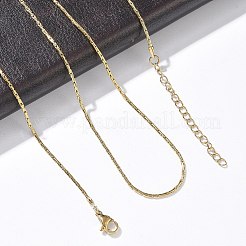 1.2MM 304 Stainless Steel Boston Link Chain Necklaces&nbsp;NJEW-D328-01G-03