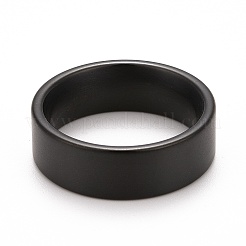 Ion Plating(IP) 304 Stainless Steel Plain Band Finger Ring for Men Women&nbsp;RJEW-E062-A01-07EB