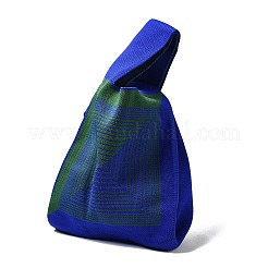 ポリエステル製ミニニットトートバッグ  かぎ針編みトートバッグ ランチボックスバッグ  正方形  34x19.5x2.1cm&nbsp;LS-ABAG-C008-01B-04