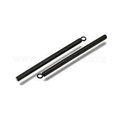 イオンプレーティング（IP）304ステンレスペンダント  バー  ブラック  43x2x2mm  穴：1.8mm&nbsp;STAS-L218-19B