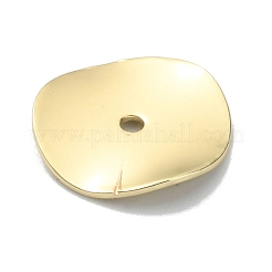 真鍮製スペーサービーズ  カーブフラットラウンド  ライトゴールド  12x1mm  穴：1.4mm&nbsp;KK-WH0058-06A-LG
