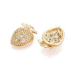 Brass Micro Pave Cubic Zirconia Pendants&nbsp;KK-T074-81G