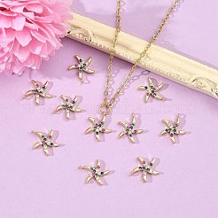 SHEGRACE Brass Colorful Cubic Zirconia Charms&nbsp;XGRQ3P172-599G
