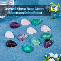 12Pcs 3 Styles Natural Mixed Stone Cabochons&nbsp;G-DC0001-15