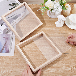 Wooden Picture Frame with Transparent Acrylic Blank Sheet&nbsp;AJEW-WH0528-27