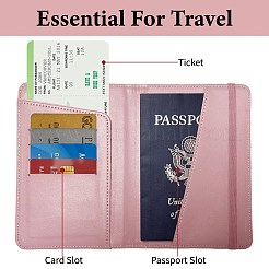 長方形の革製旅行パスポートウォレットカバー  混合図形  148x105mm&nbsp;AJEW-WH20038-002