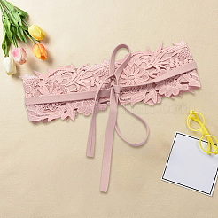Imitation Leather Flower Lace Wide Chain Belts&nbsp;AJEW-WH20077-032C