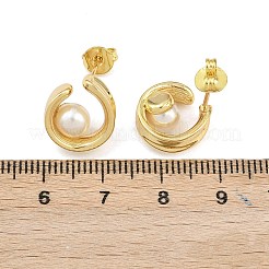 Brass Stud Earrings&nbsp;EJEW-D338-02G