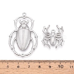 304ステンレススチールコネクタチャーム  昆虫  ステンレス鋼色  18~48x13~29x2.5~4mm  穴：2~2.5mm&nbsp;STAS-T075-27P