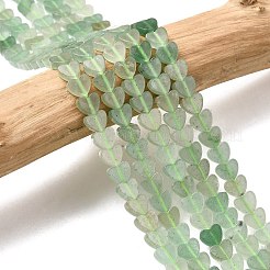 天然石グリーンアベンチュリンビーズ連売り  ハート  6x6x2mm  穴：0.7mm  約65~72個/連  13.39''（34cm）〜15.35''（39cm）&nbsp;G-A272-A01-34