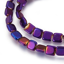Electroplated Non-magnetic Synthetic Hematite Beads Strands&nbsp;G-P392-A04