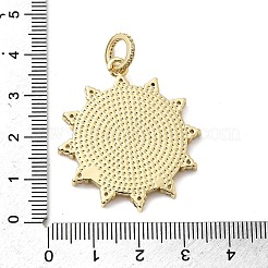 真鍮製天然貝のヨーロッパ風ダングルチャーム  花の大きな穴のペンダント  長持ちメッキ  ラックめっき  鉛フリー＆カドミウムフリー  貝殻色  18KGP本金メッキ  42.5mm  穴：6mm&nbsp;KK-H529-10G