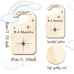 Wood Baby Closet Size Dividers&nbsp;AJEW-WH0352-006
