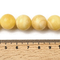 Natural Yellow Jade Beadd Strands&nbsp;X-G-A274-A01-14mm