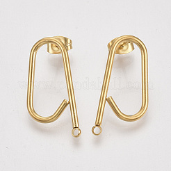 Left and Right 304 Stainless Steel Stud Earring Findings&nbsp;X-STAS-S079-142B