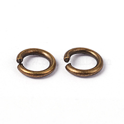 アンティークブロンズ真鍮オープン丸カン90個  ラウンド  カドミウムフリー＆鉛フリー  18ゲージ  6x1mm  内径：4mm  約90個/10g&nbsp;X-JRC6MM-AB