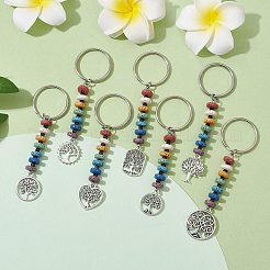 Tree of Life Tibetan Style Alloy Pendant Keychain&nbsp;KEYC-JKC00687
