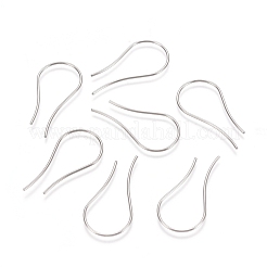 変色しにくい304ステンレススチール製ピアスフック  耳ワイヤー  ステンレス鋼色  30x0.8mm&nbsp;X-STAS-E482-20P