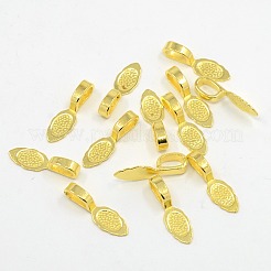 チベット風合金貼り付け用バチカン  カドミウムフリー＆鉛フリー  ゴールドカラー  26x8x7mm  穴：5x8mm&nbsp;LS-K0P9R011