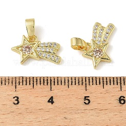 Brass Micro Pave Cubic Zirconia Pendants&nbsp;KK-A290-04G