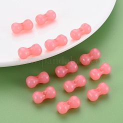 模造ゼリーアクリルビーズ  骨の形  ミックスカラー  9x17.5x8.5mm  穴：1.8mm  約600個/500g&nbsp;MACR-S373-96-EM