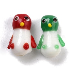 手作りランプワークビーズ  漫画のスタイル  ペンギン  ミックスカラー  19~21x13~14x11~12mm  穴：1.3~1.8mm&nbsp;LAMP-I024-33