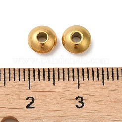 イオンプレーティング（IP）304ステンレススチールスペーサービーズ  ロンデル  ゴールドカラー  6x3mm  穴：2mm&nbsp;STAS-M252-01G