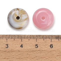 ツートンカラーの不透明アクリルビーズ  ロンデル  ミックスカラー  14.5x9mm  穴：2mm  約335個/500g&nbsp;AC-CBA6BCC-17